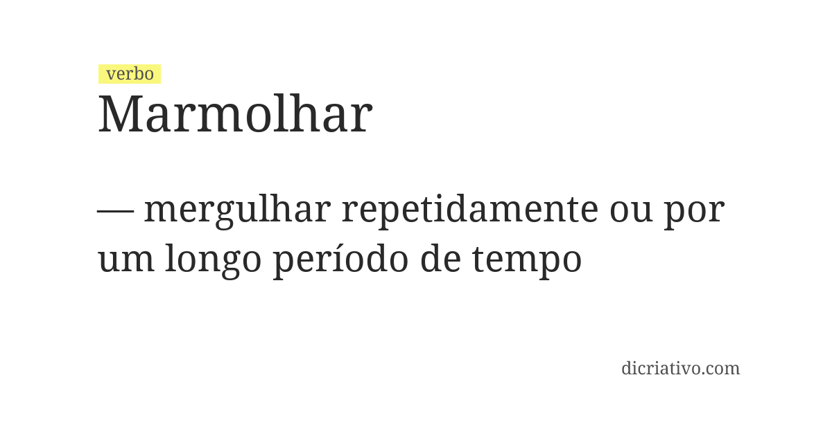 Significado de marmolhar