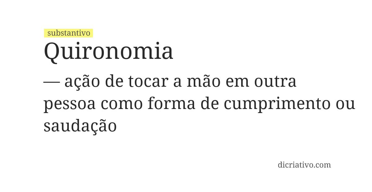 Significado de quironomia