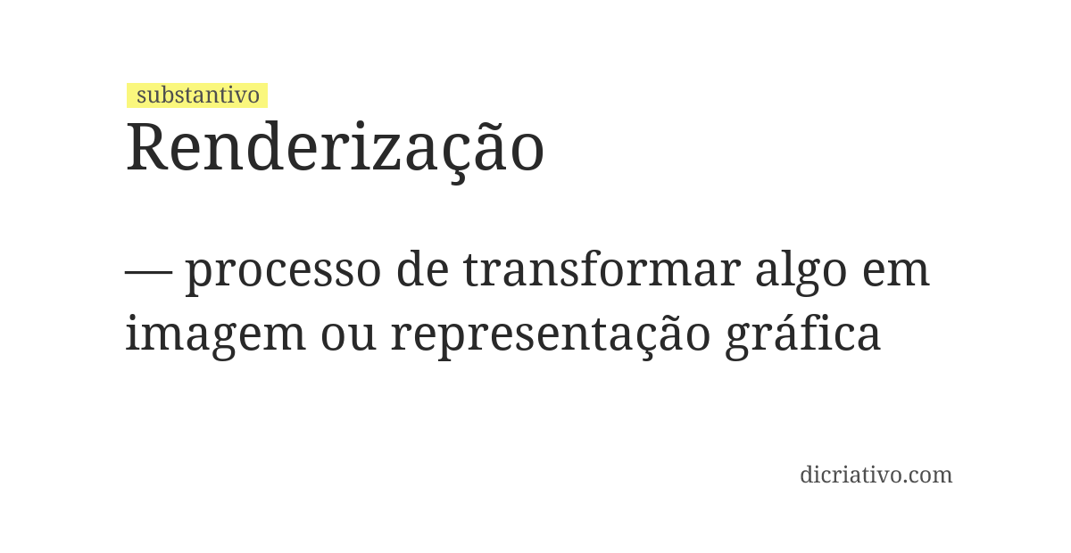 Significado de renderização