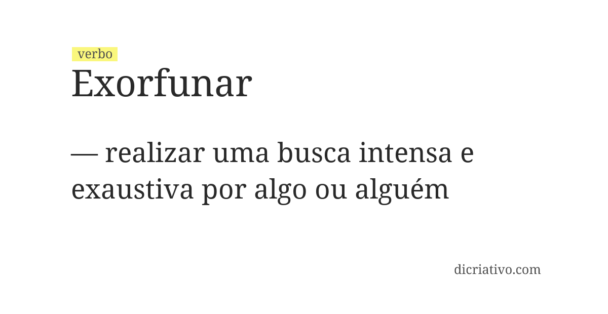 Significado de exorfunar