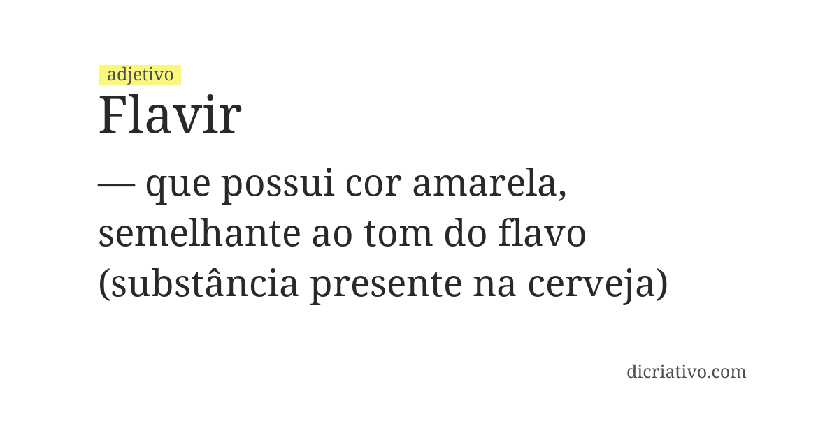 Significado de flavir