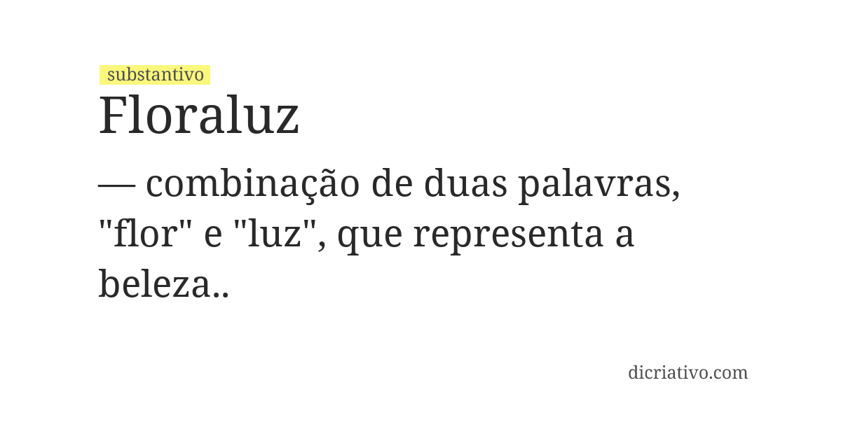Significado de floraluz