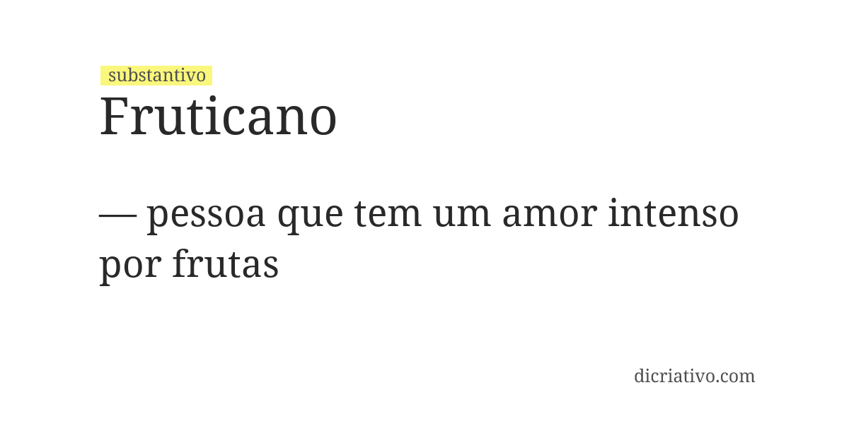 Significado de fruticano