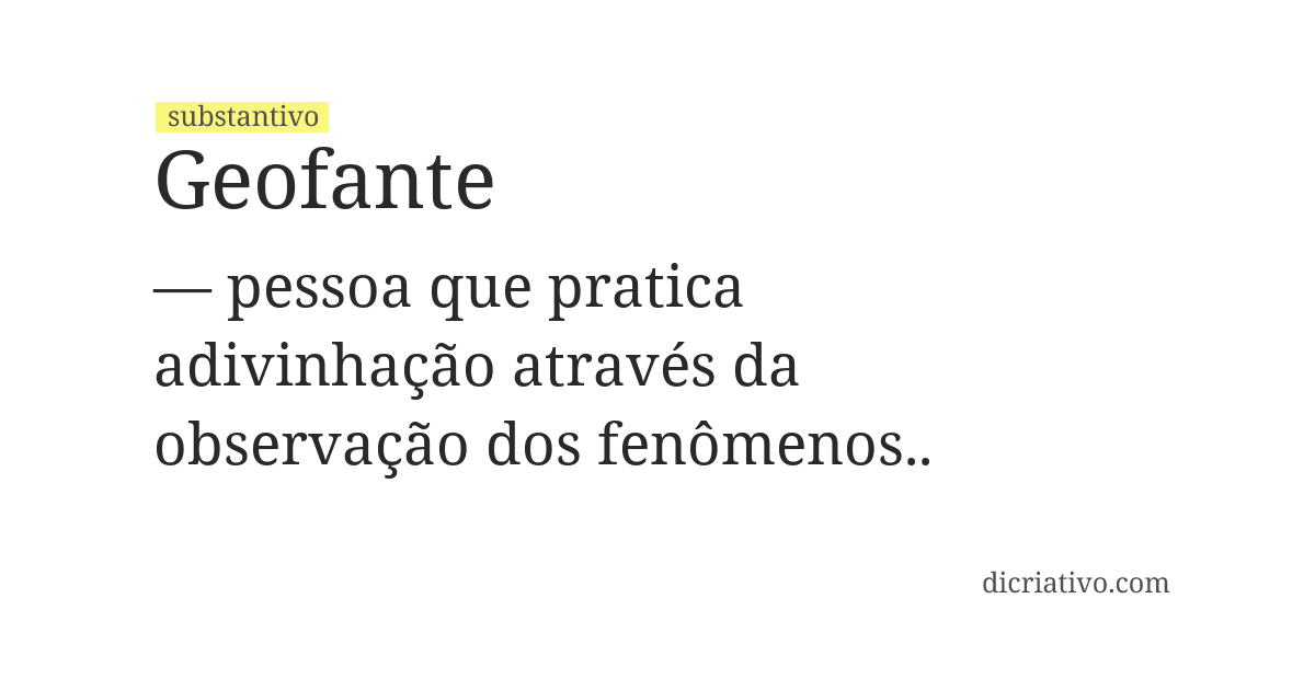 Significado de geofante