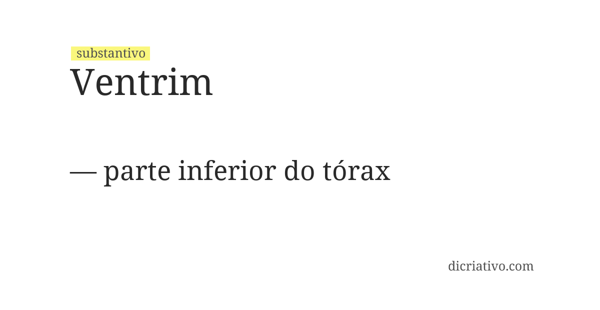 Significado de ventrim