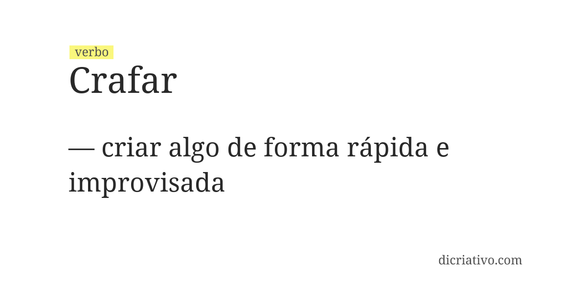 Significado de crafar