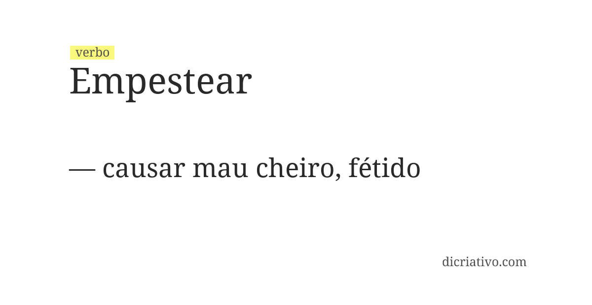 Significado de empestear