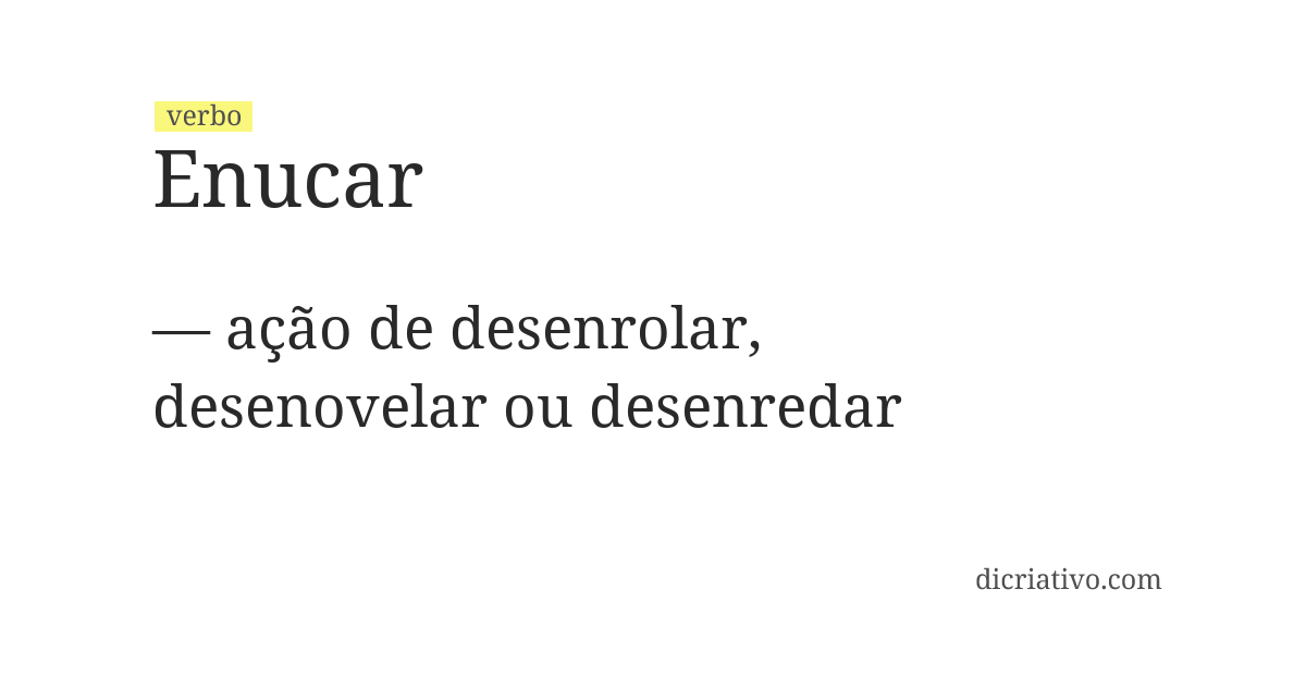 Significado de enucar