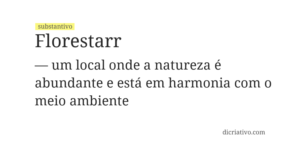 Significado de florestarr