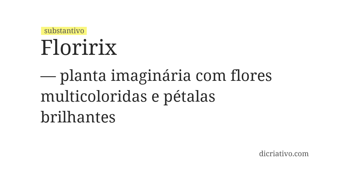 Significado de floririx