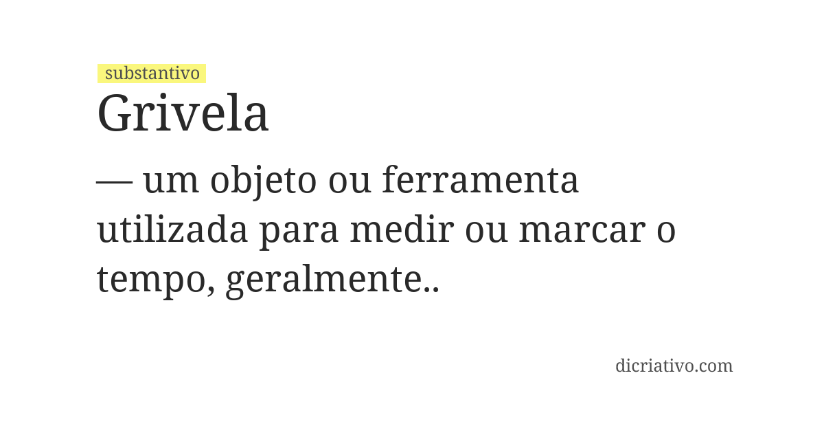Significado de grivela