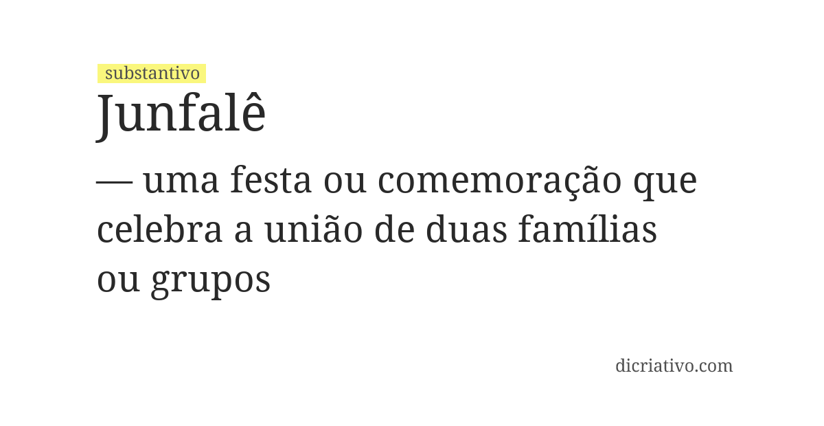Significado de junfalê