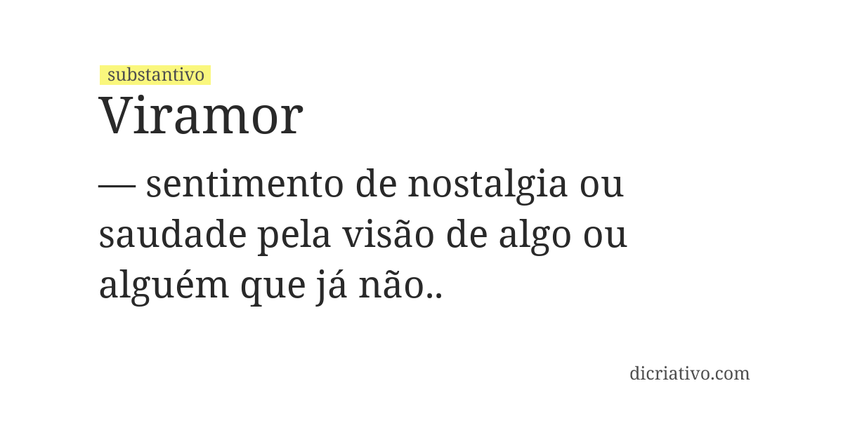Significado de viramor