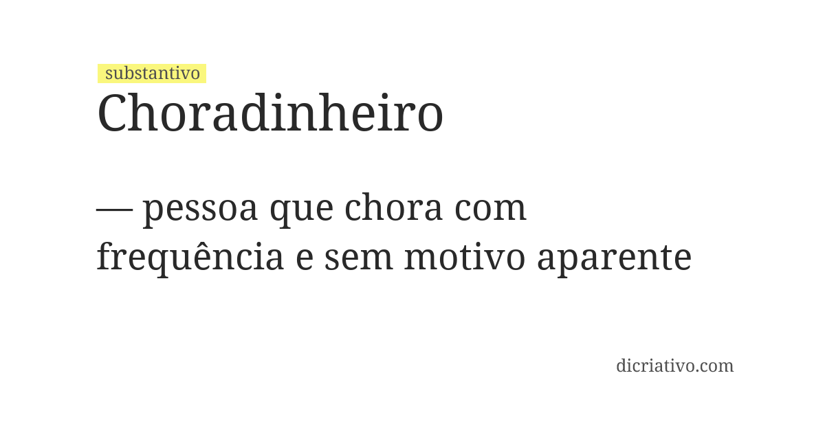 Significado de choradinheiro