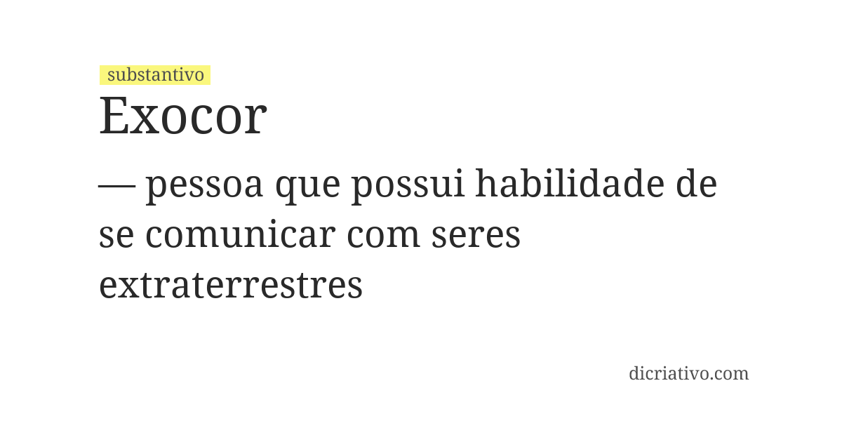 Significado de exocor