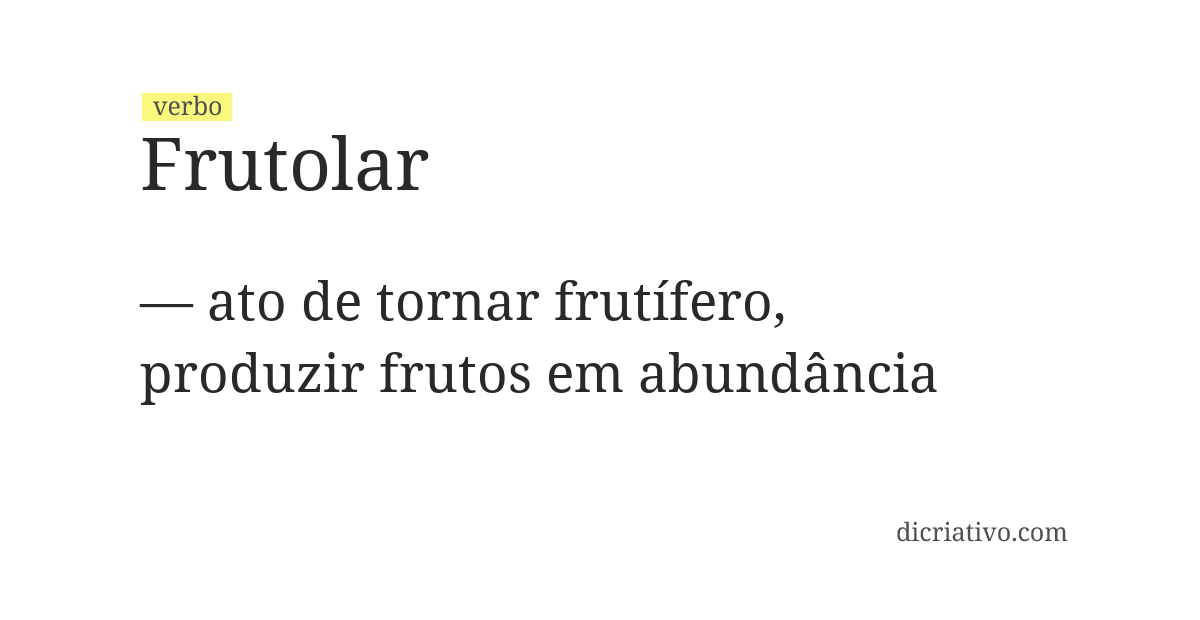 Significado de frutolar