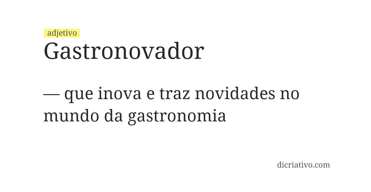 Significado de gastronovador