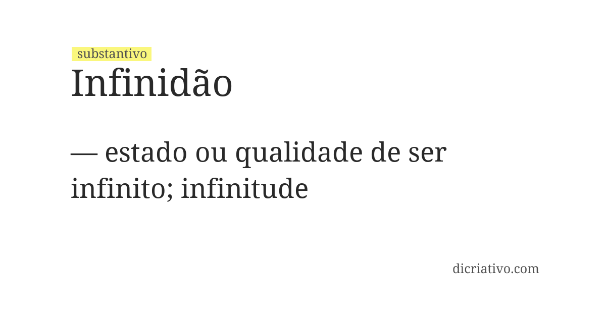 Significado de infinidão