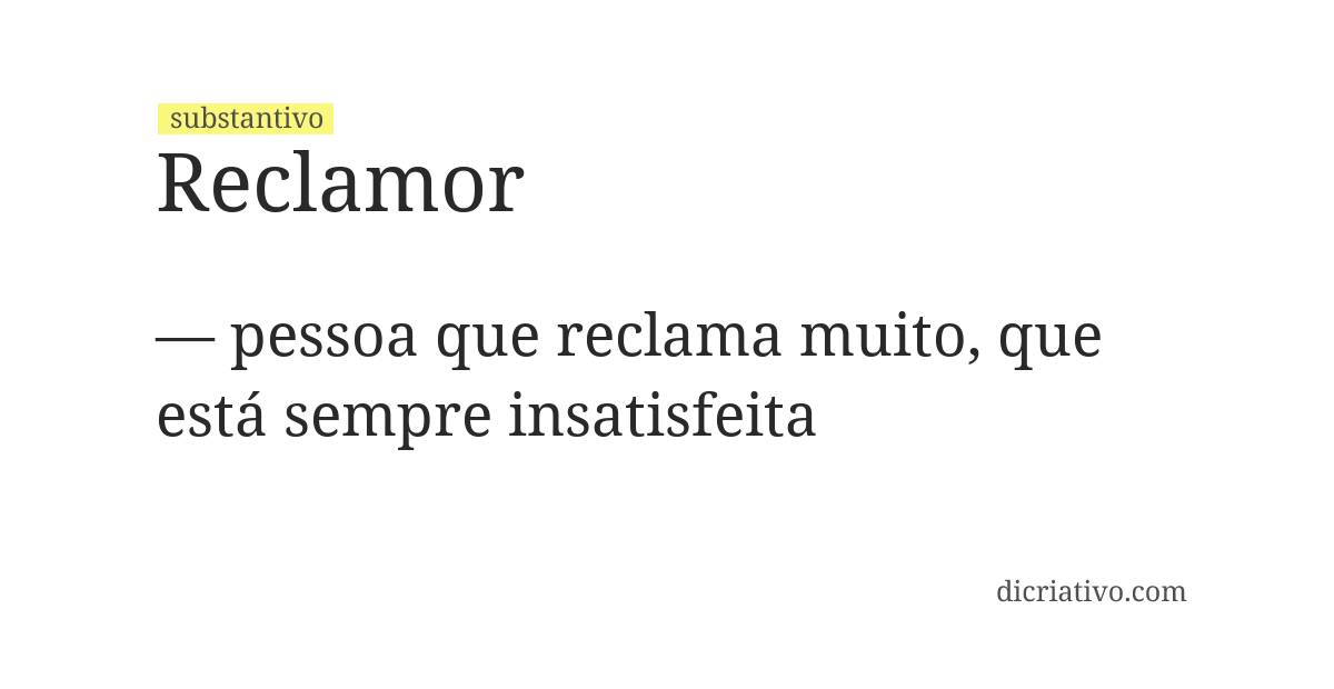 Significado de reclamor
