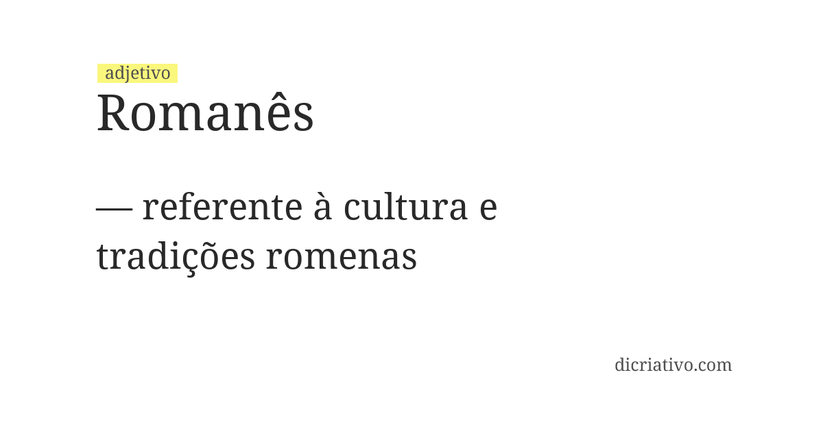 Significado de romanês