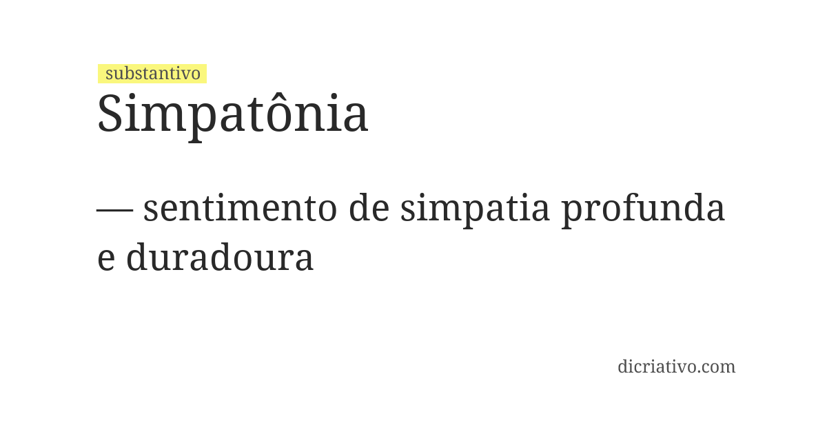 Significado de simpatônia