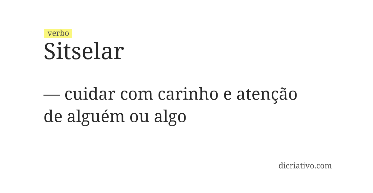 Significado de sitselar
