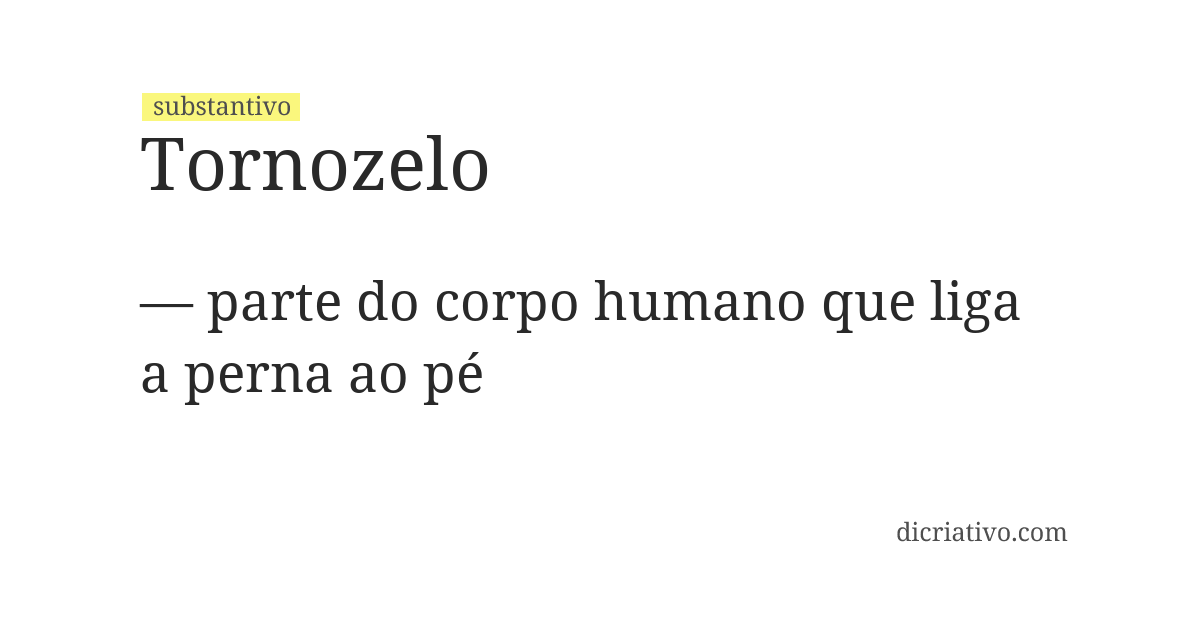 Significado de tornozelo