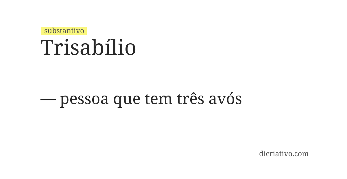 Significado de trisabílio