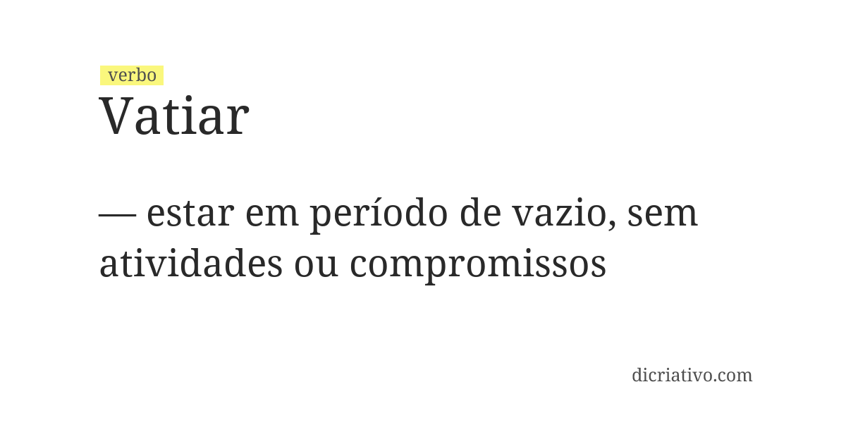 Significado de vatiar