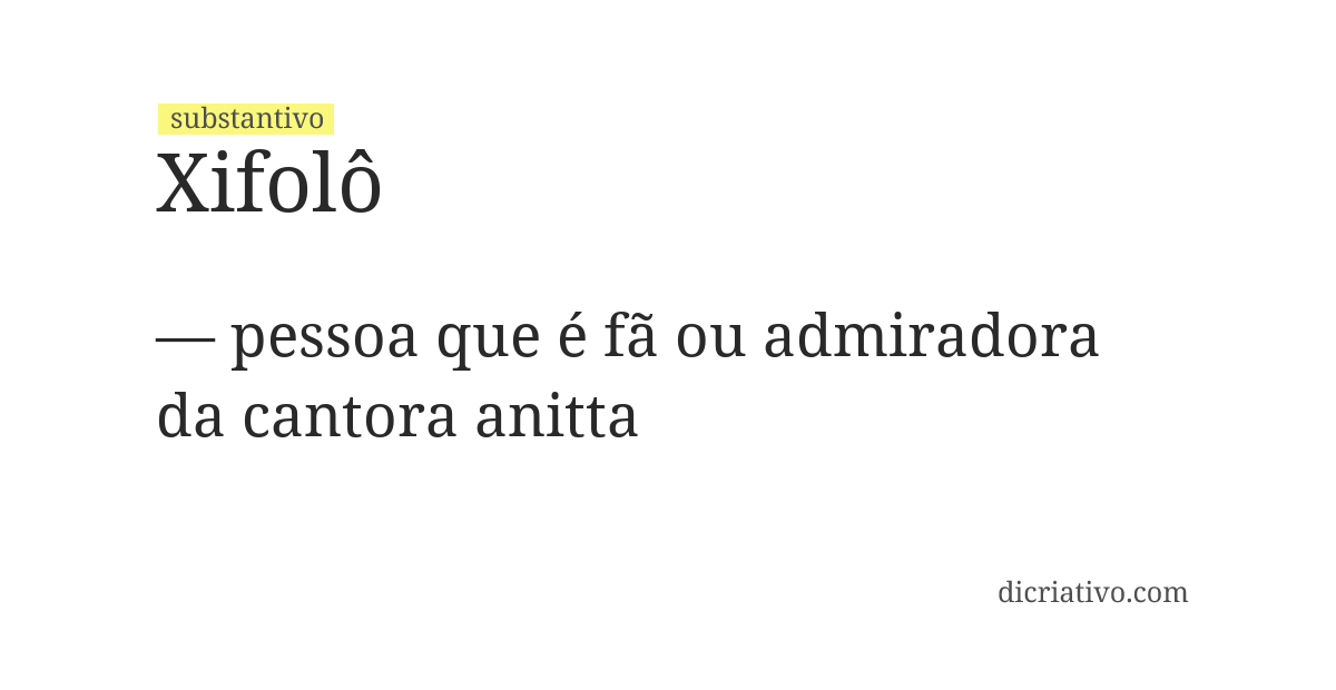 Significado de xifolô
