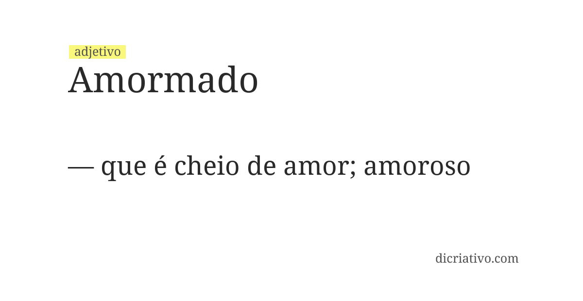 Significado de amormado
