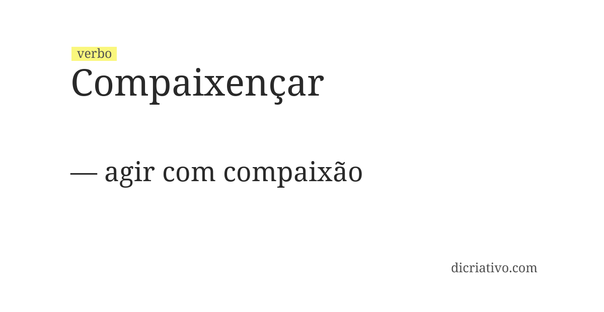 Significado de compaixençar