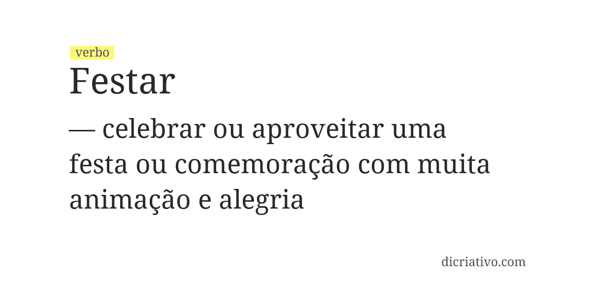 Significado de festar