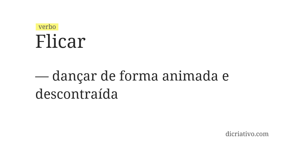 Significado de flicar