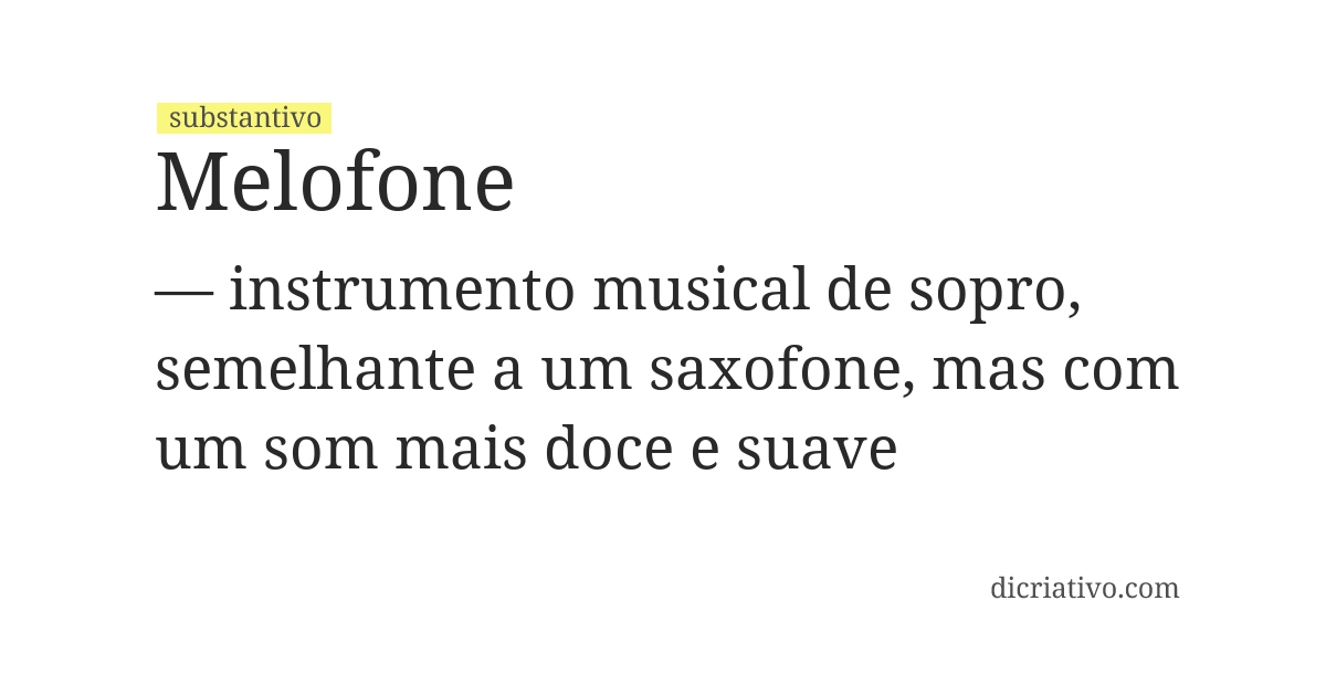 Significado de melofone