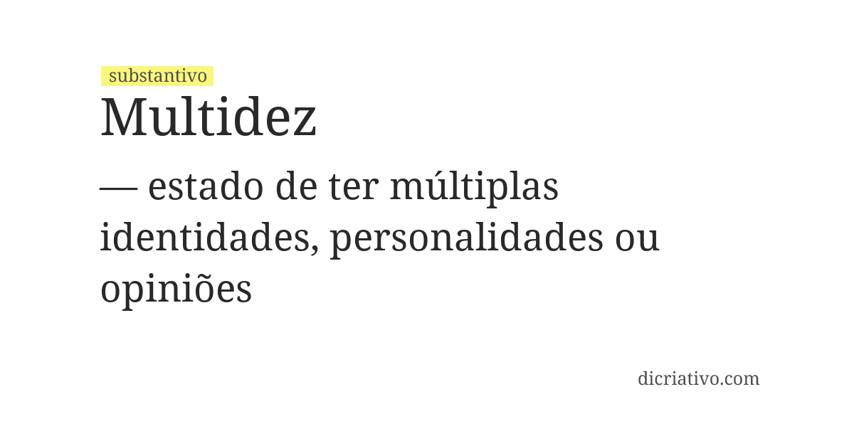 Significado de multidez