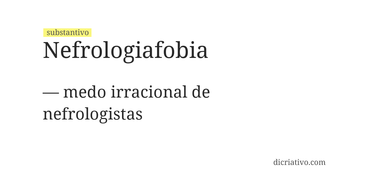 Significado de nefrologiafobia
