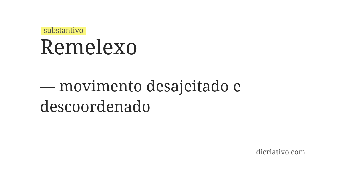 Significado de remelexo
