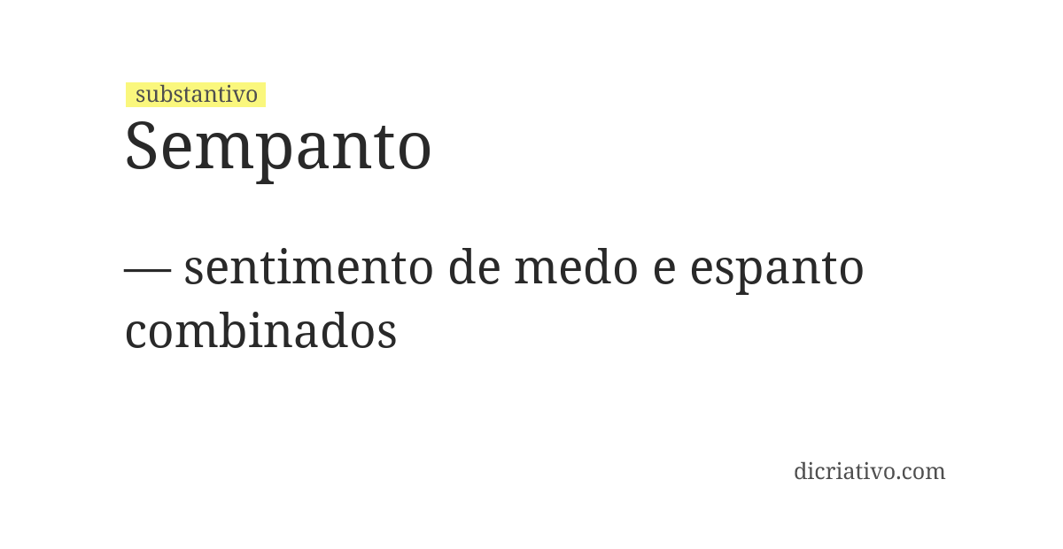 Significado de sempanto