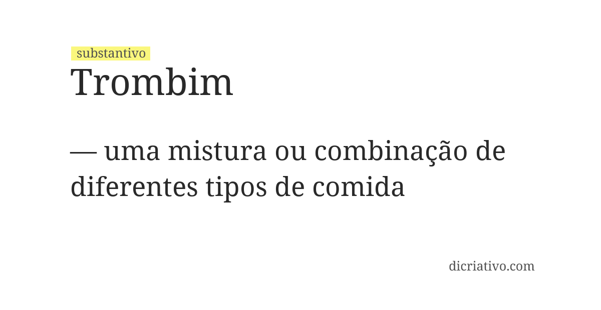 Significado de trombim