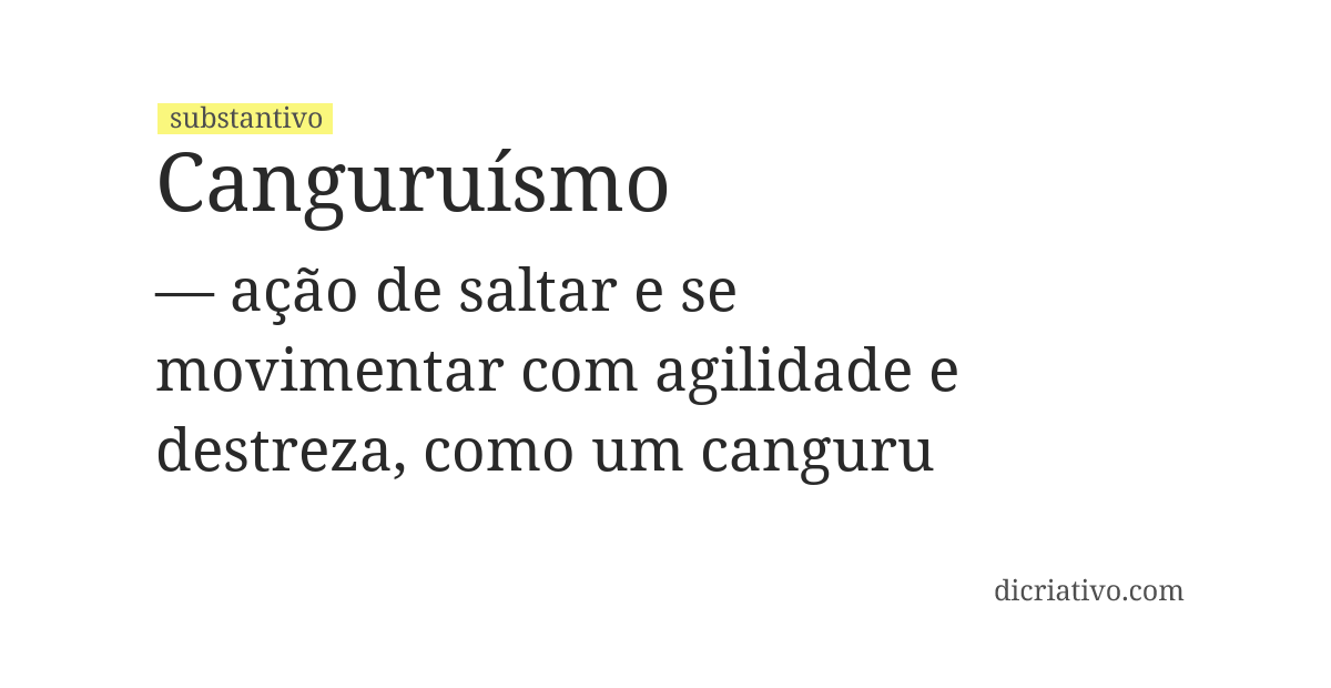 Significado de canguruísmo