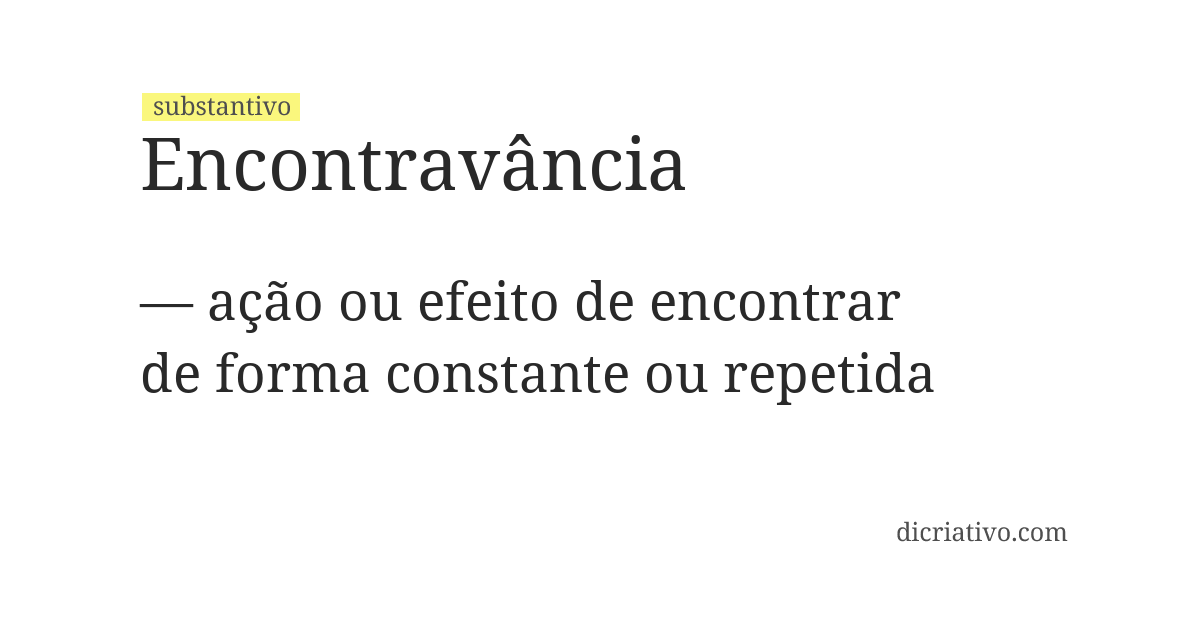 Significado de encontravância