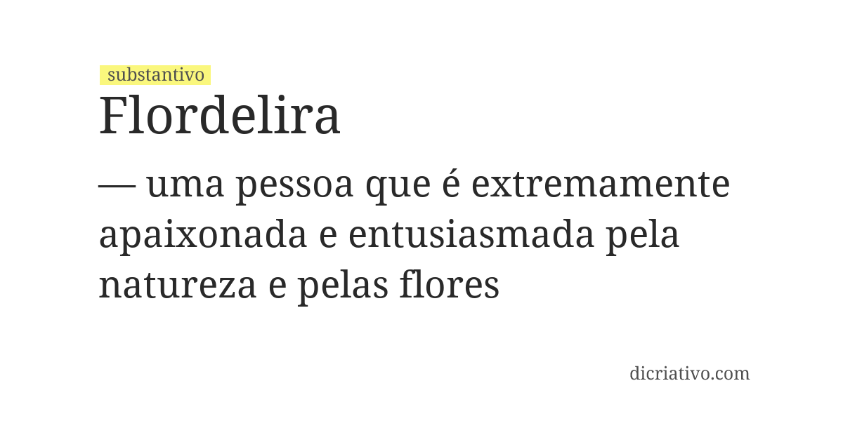 Significado de flordelira