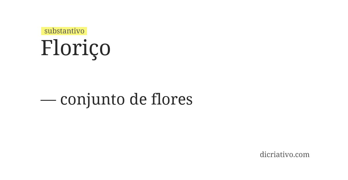 Significado de floriço