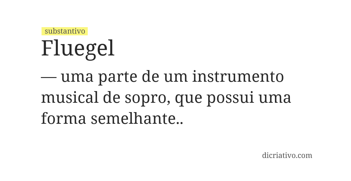 Significado de fluegel