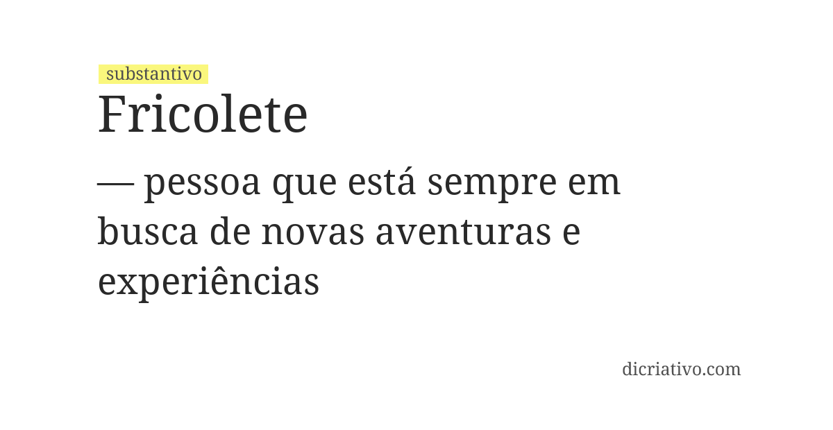 Significado de fricolete