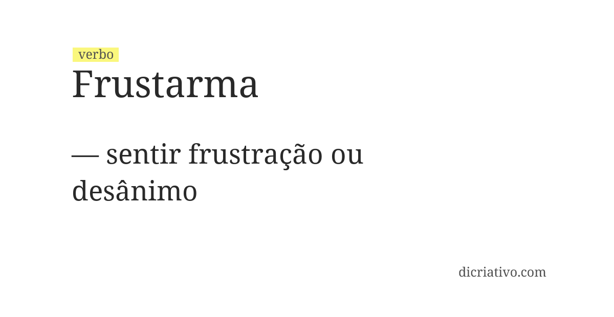 Significado de frustarma