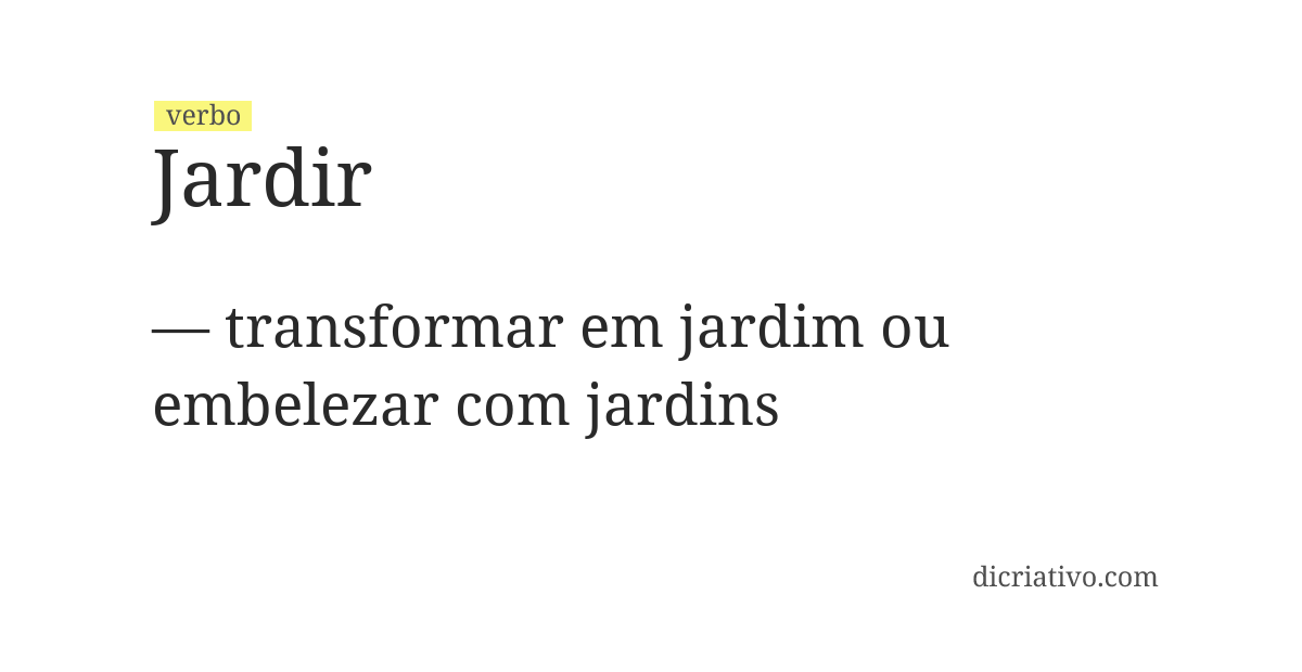 Significado de jardir