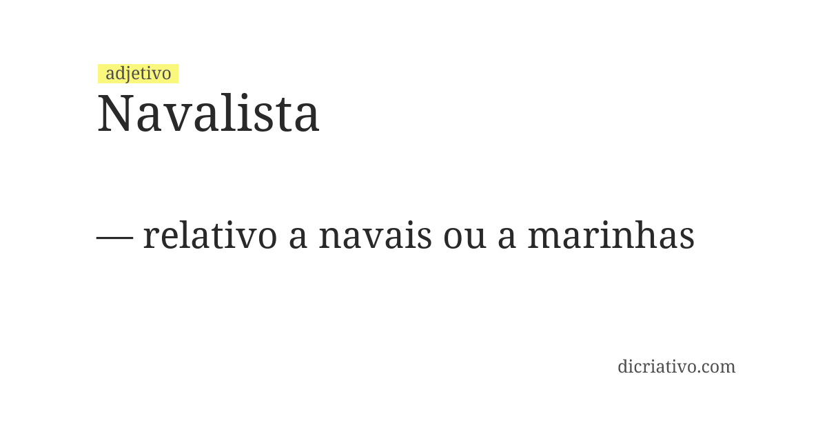 Significado de navalista