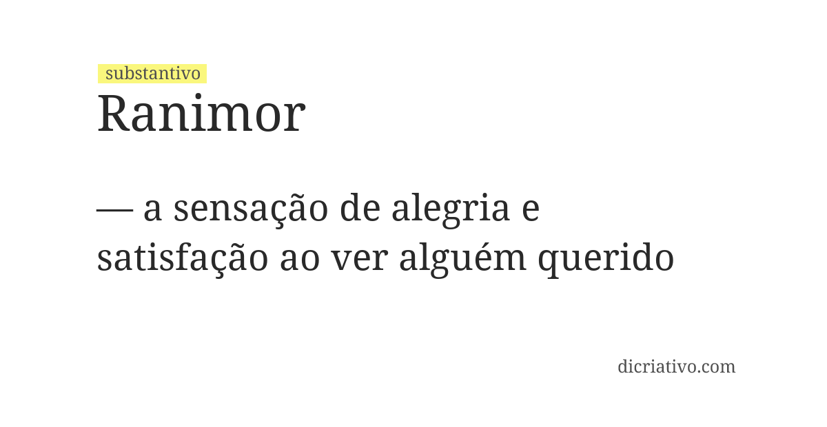 Significado de ranimor